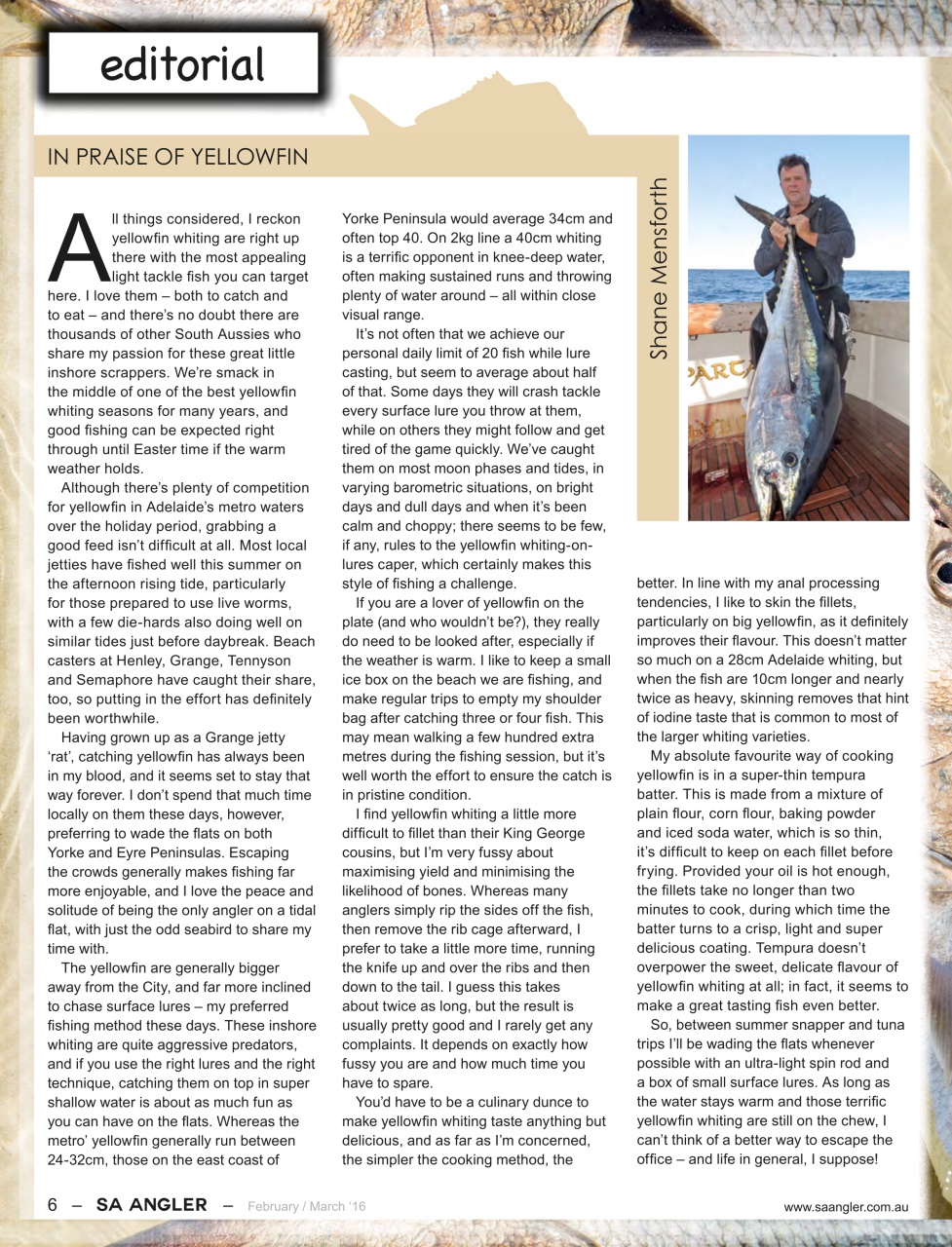 South Australian Angler Preview Pages