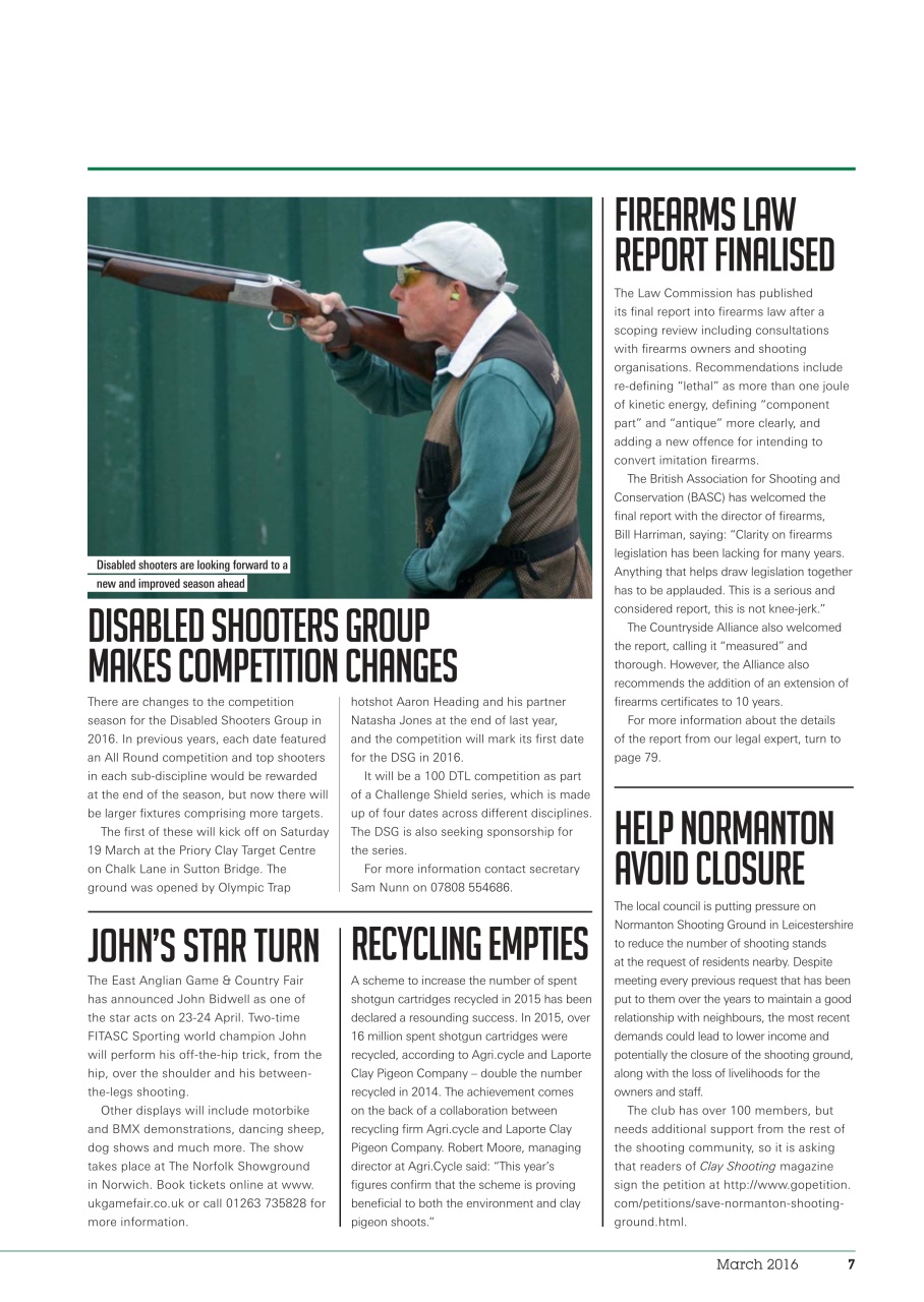 Clay Shooting Preview Pages