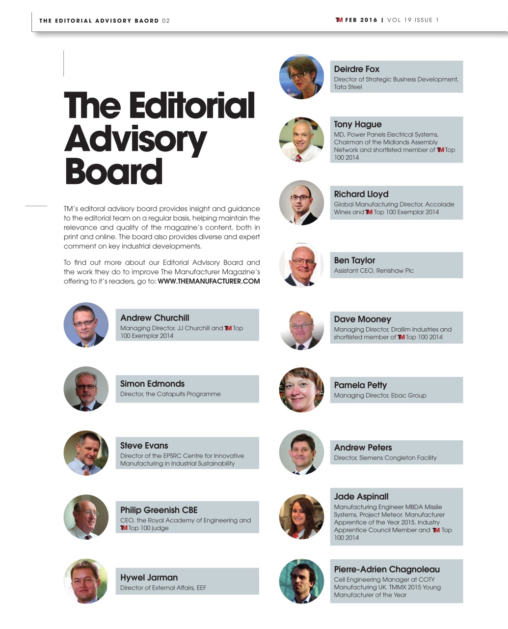 The Manufacturer Preview Pages