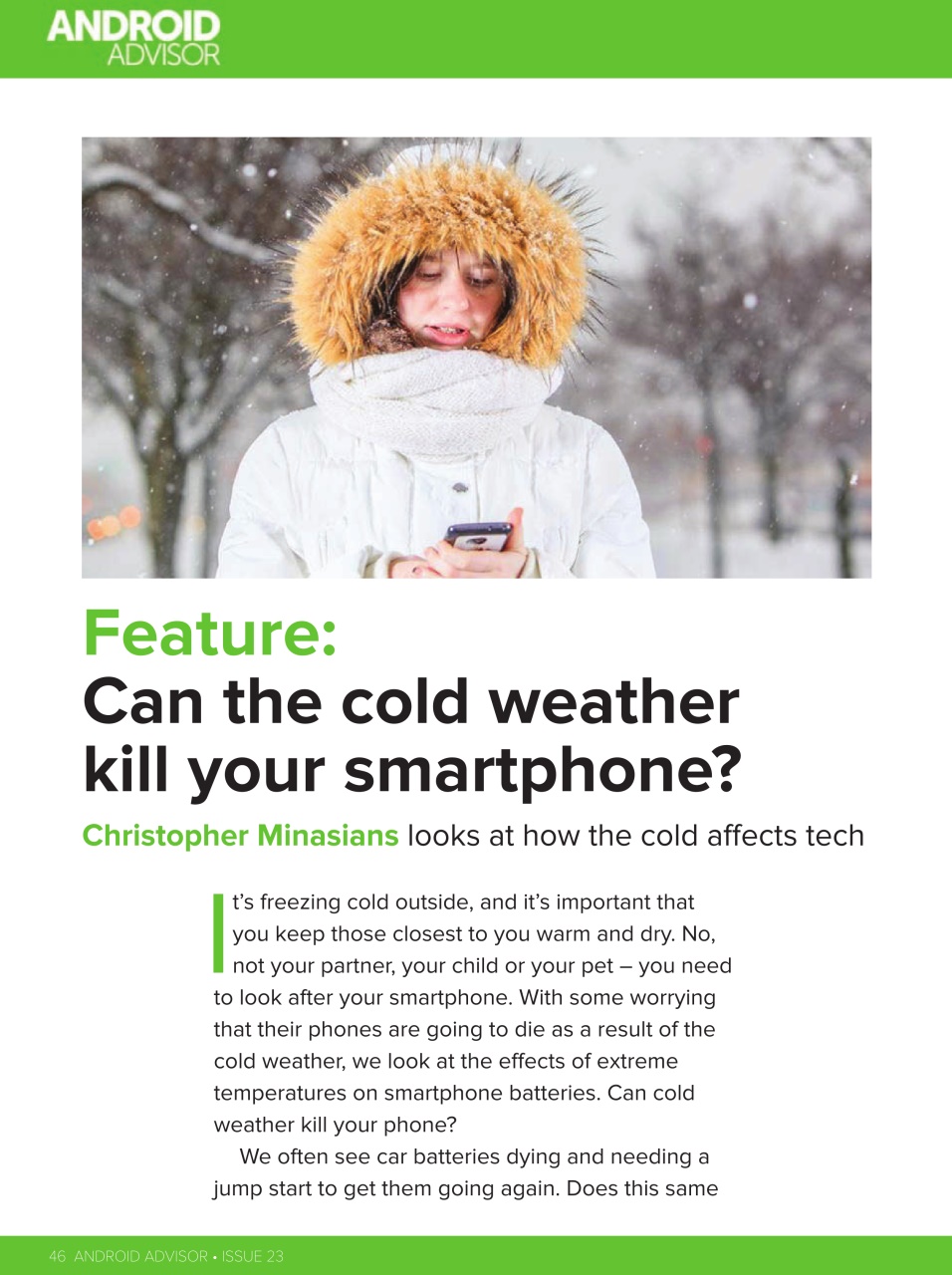Android Advisor Preview Pages