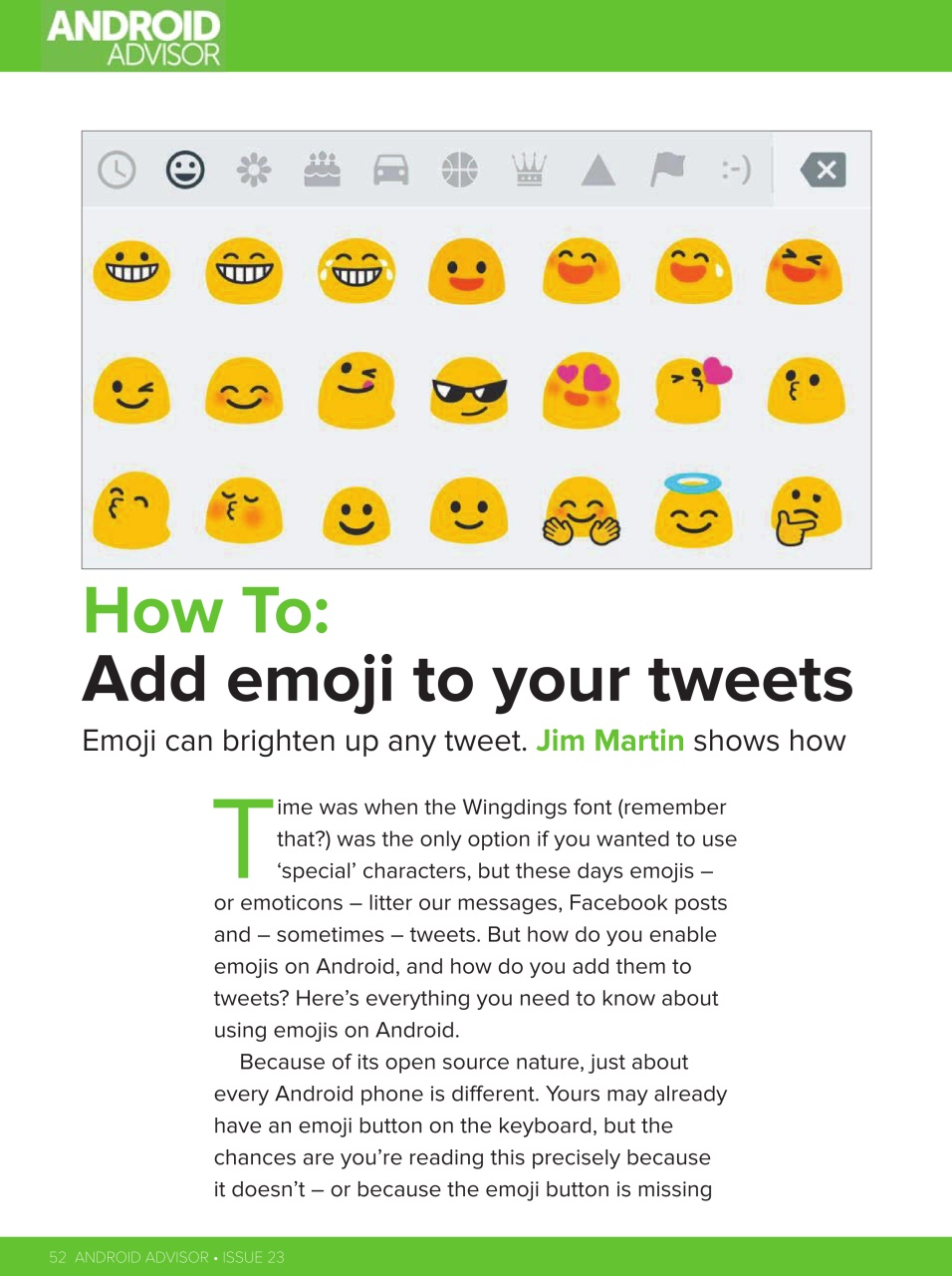 Android Advisor Preview Pages