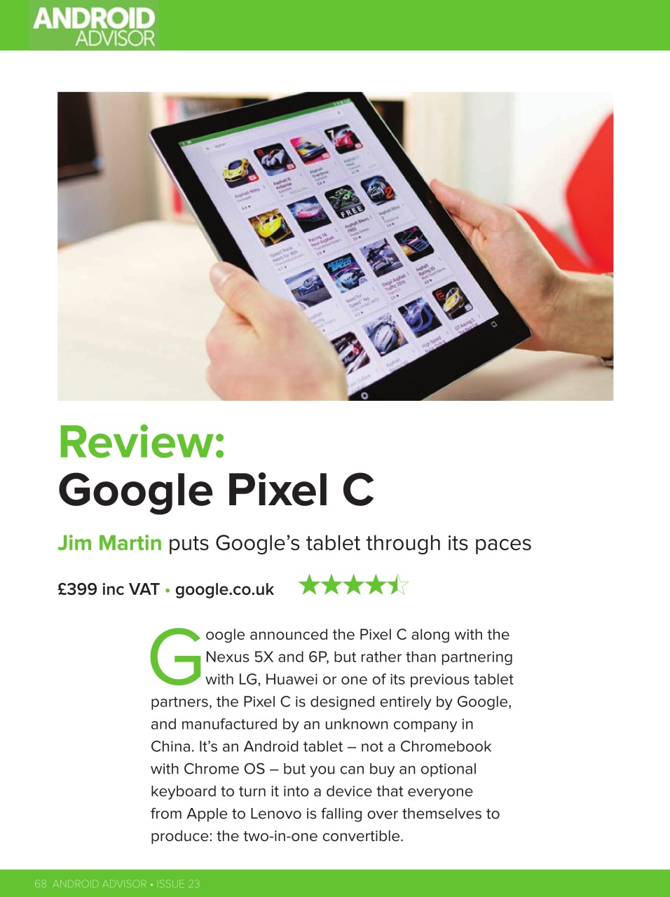 Android Advisor Preview Pages