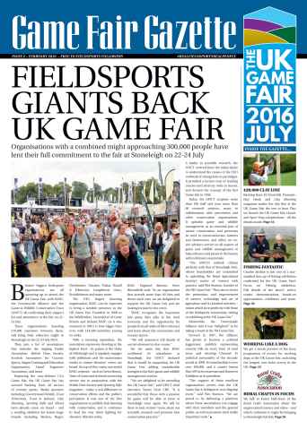 Sporting Rifle issue Game Fair Gazette 