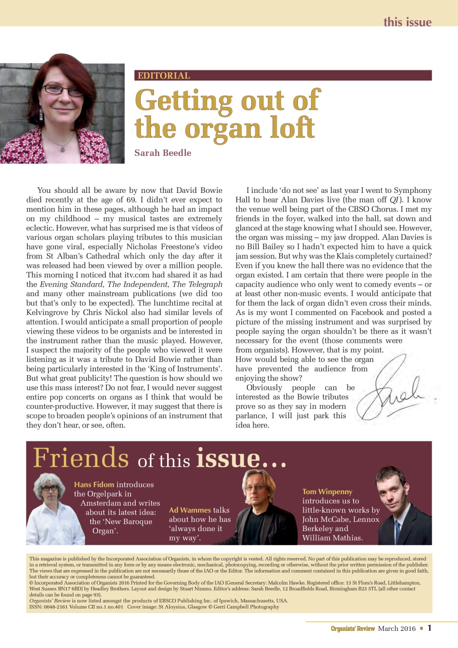 Organists' Review Preview Pages