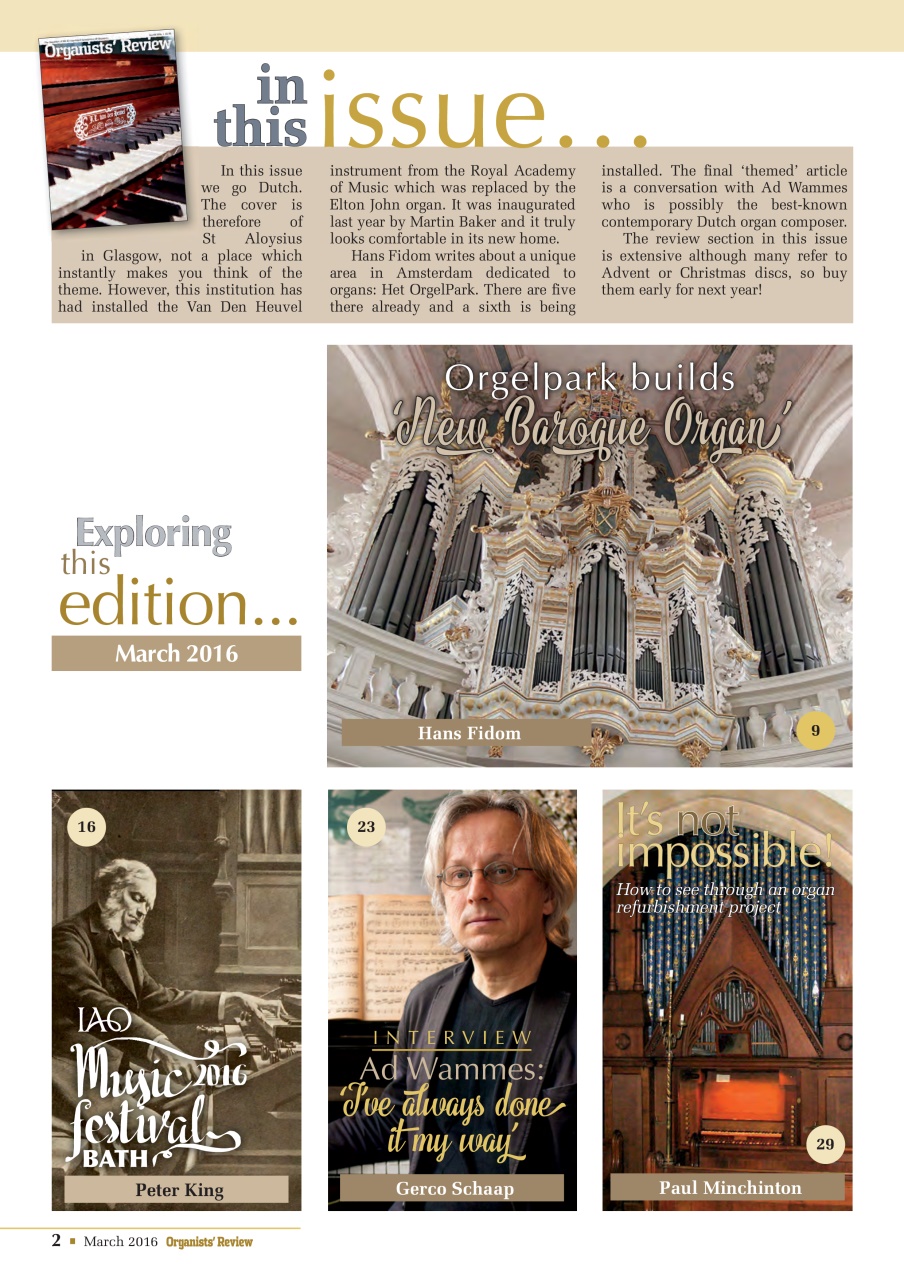 Organists' Review Preview Pages
