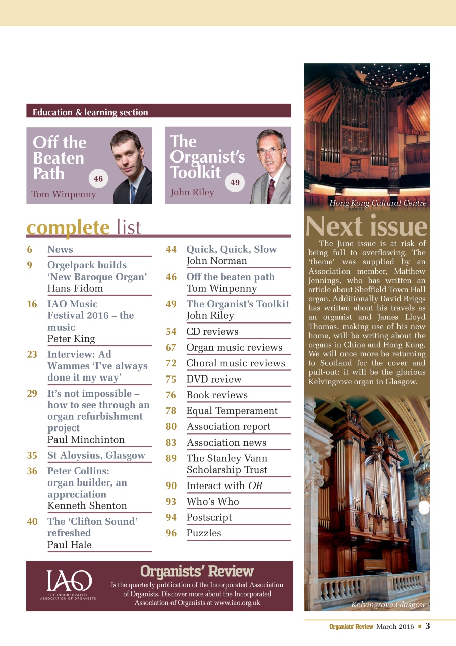 Organists' Review Preview Pages