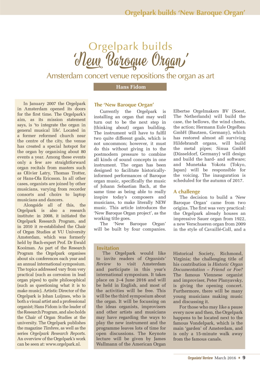 Organists' Review Preview Pages