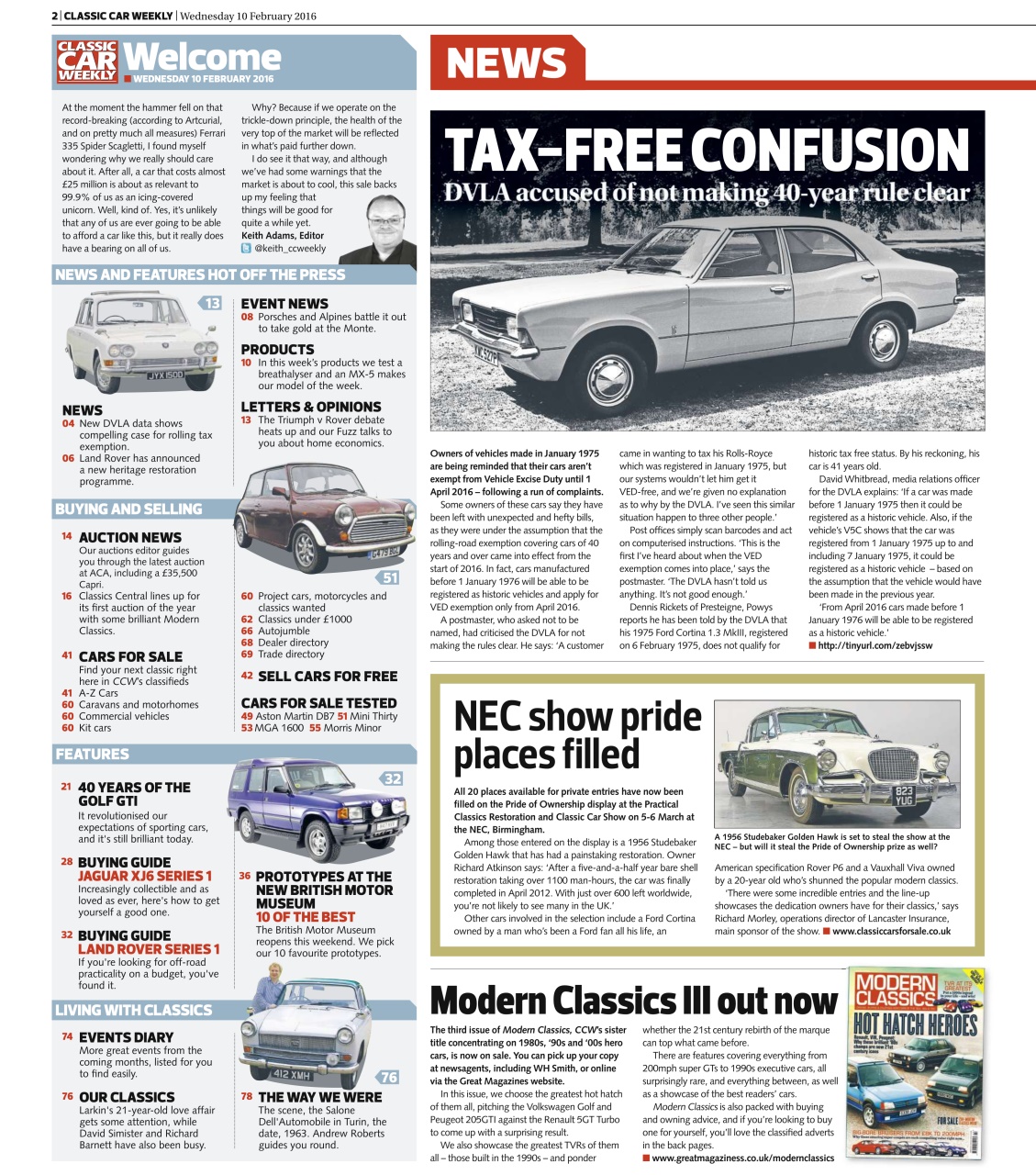 Classic Car Weekly Preview Pages