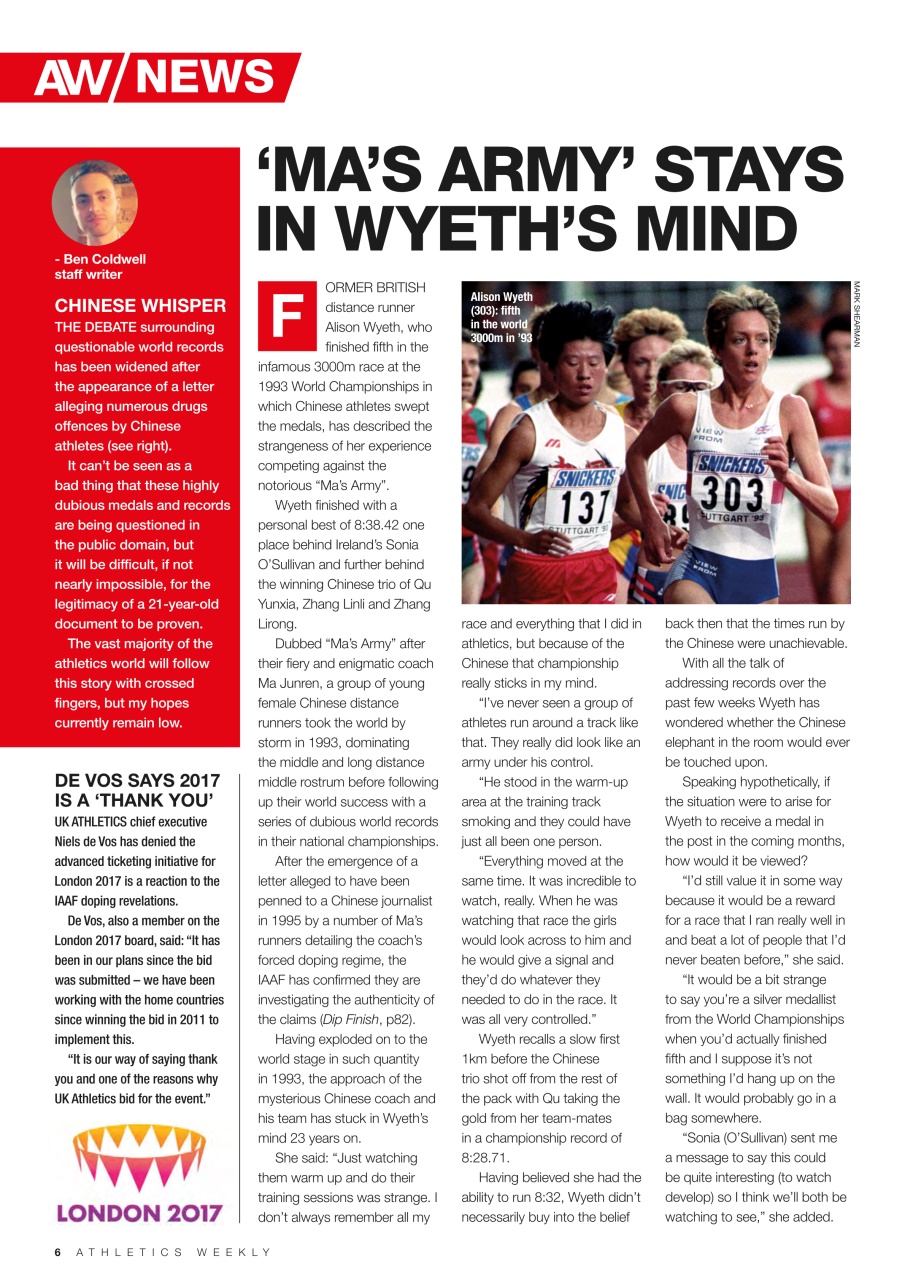 AW – Athletics Weekly Magazine Preview Pages