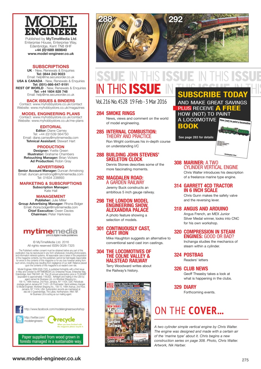 Model Engineer Preview Pages