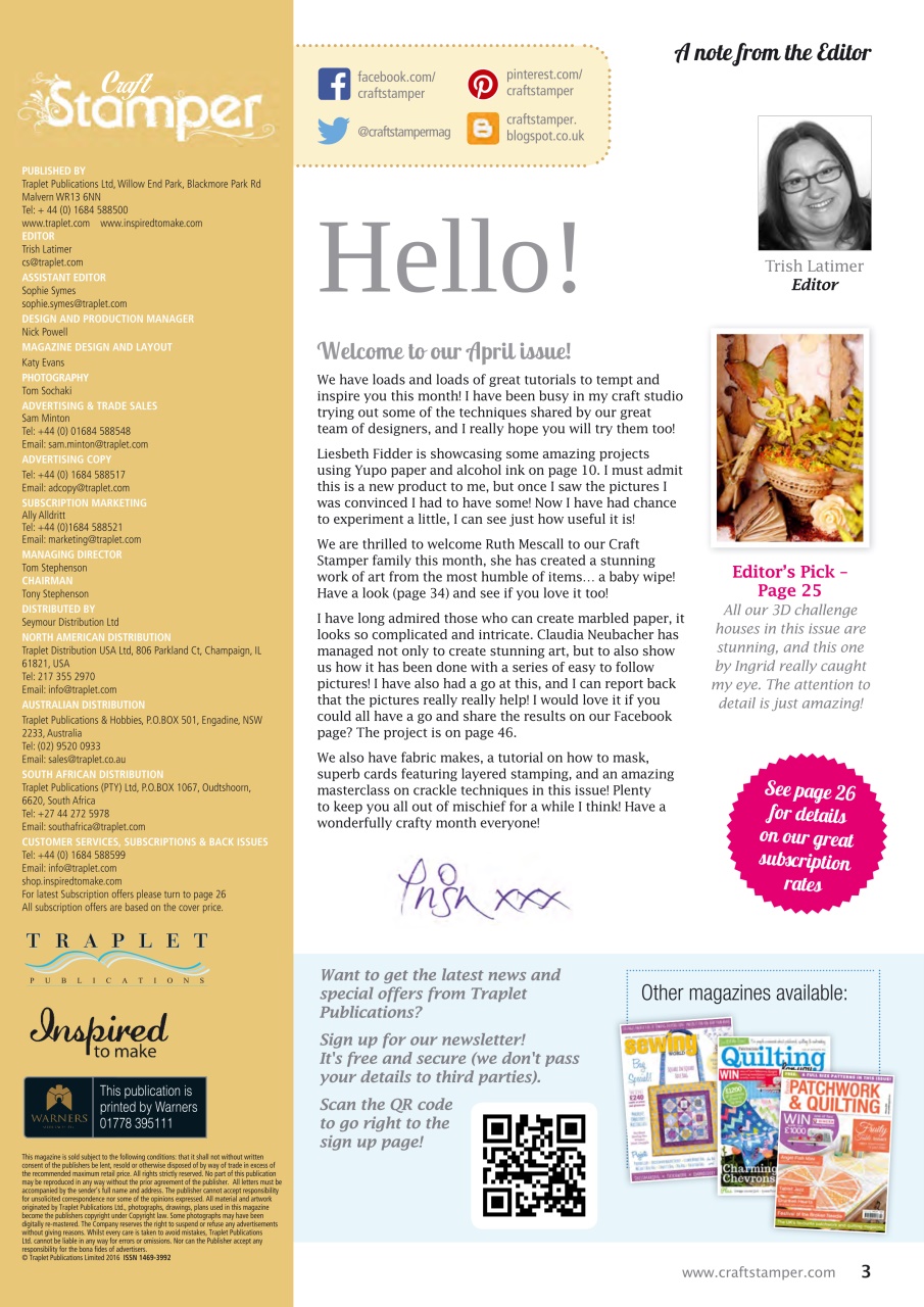 Craft Stamper Preview Pages