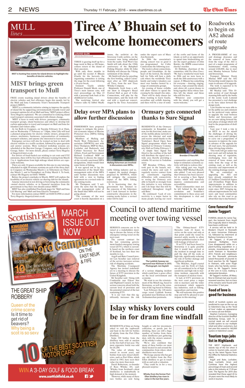 The Oban Times & Lochaber Times Preview Pages