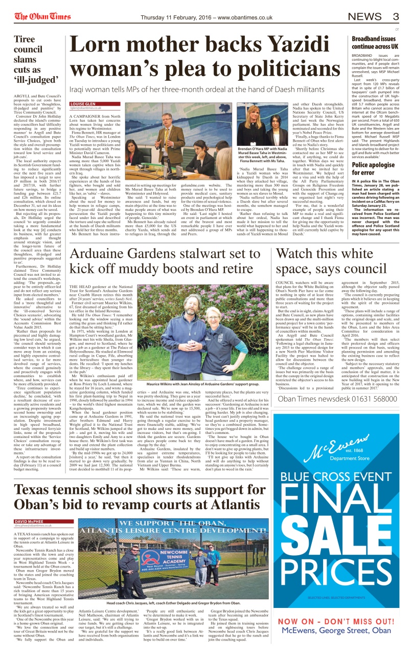 The Oban Times & Lochaber Times Preview Pages