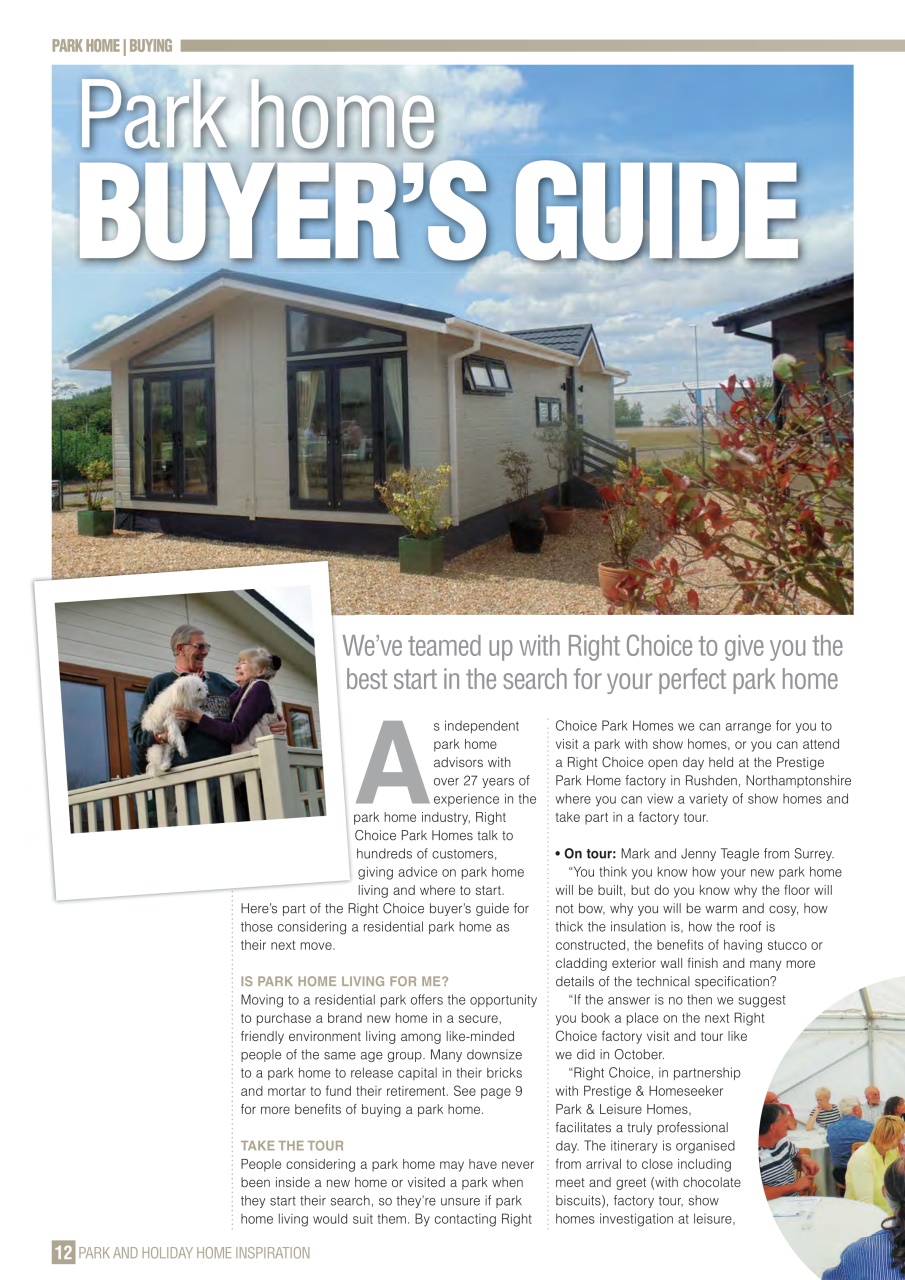 Park and Holiday Home Inspiration magazine Preview Pages