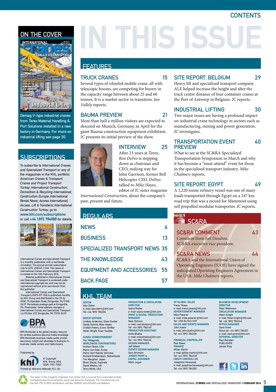 Int. Cranes and Specialized Transp Preview Pages