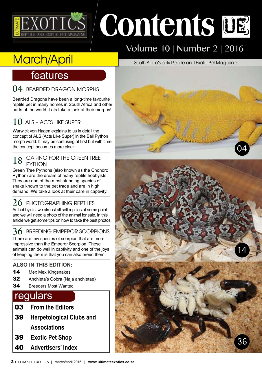 Ultimate Exotics Preview Pages