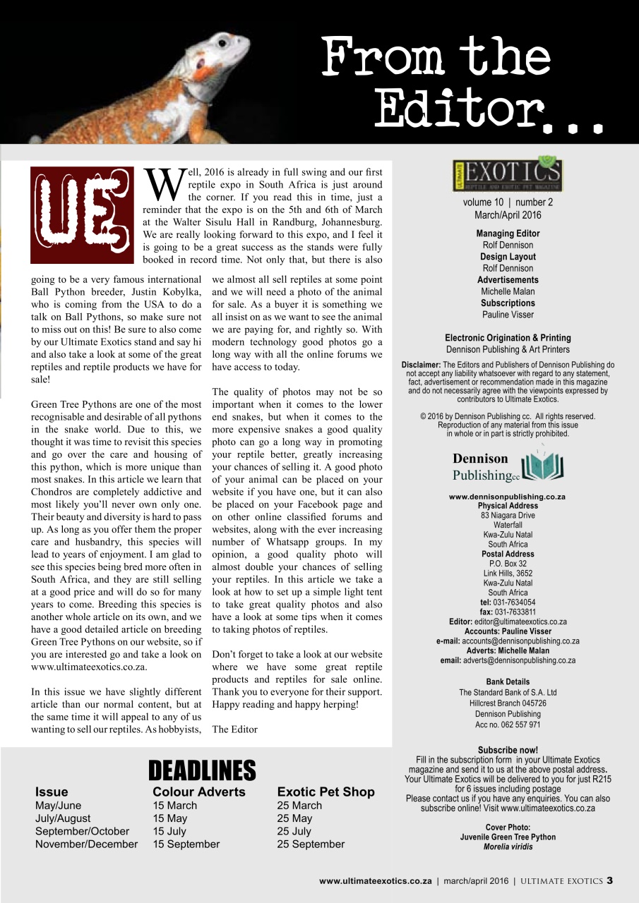 Ultimate Exotics Preview Pages