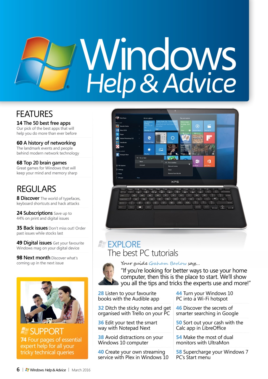 Windows Help & Advice Preview Pages
