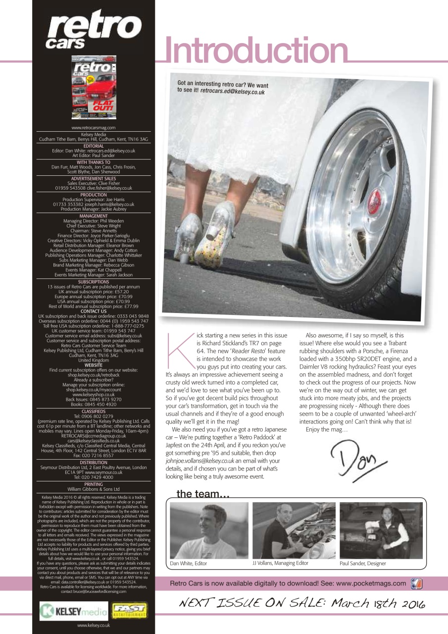 Retro Cars Preview Pages