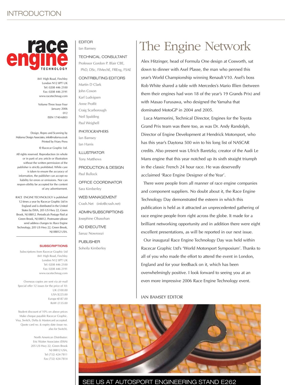 Race Engine Technology Preview Pages