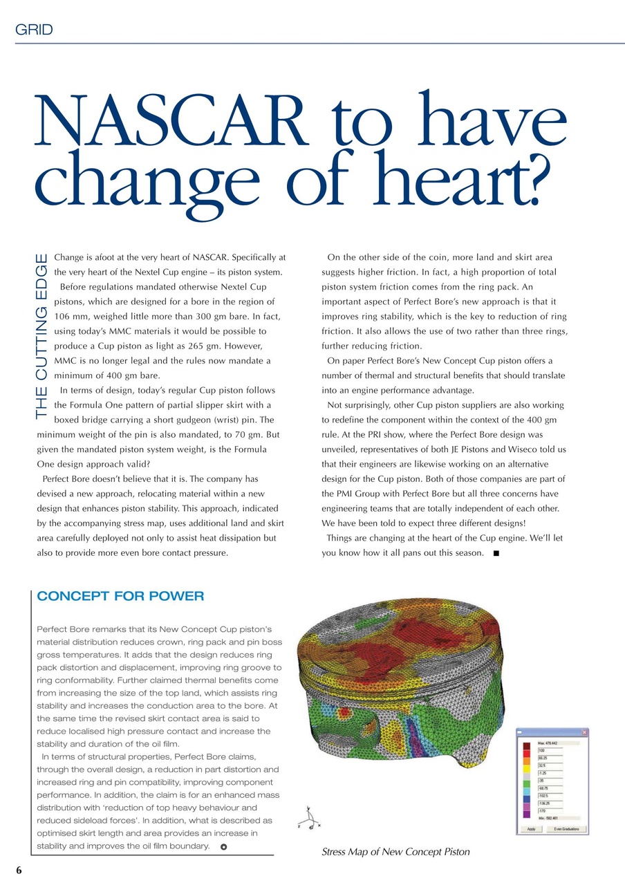 Race Engine Technology Preview Pages