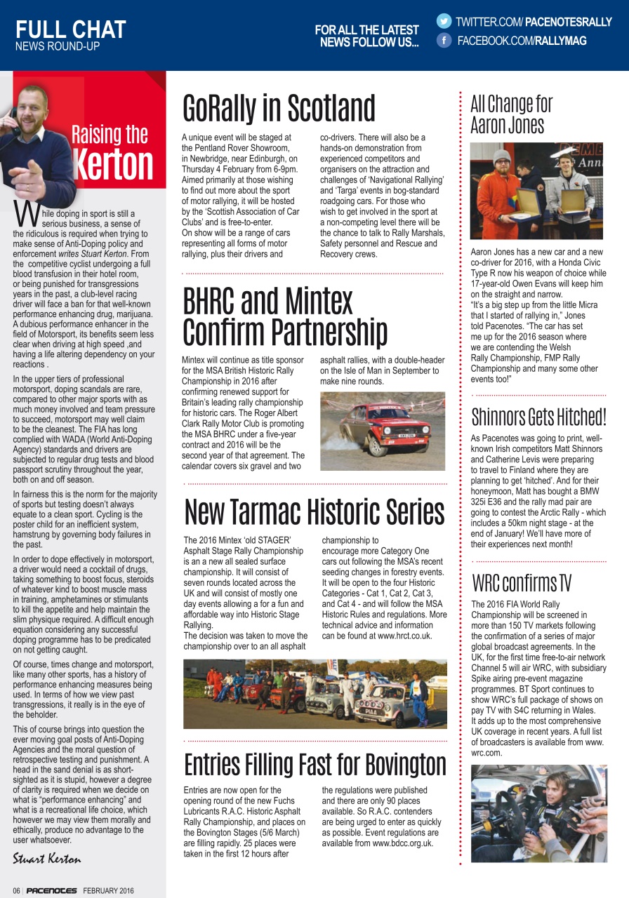 Pacenotes Rally magazine Preview Pages