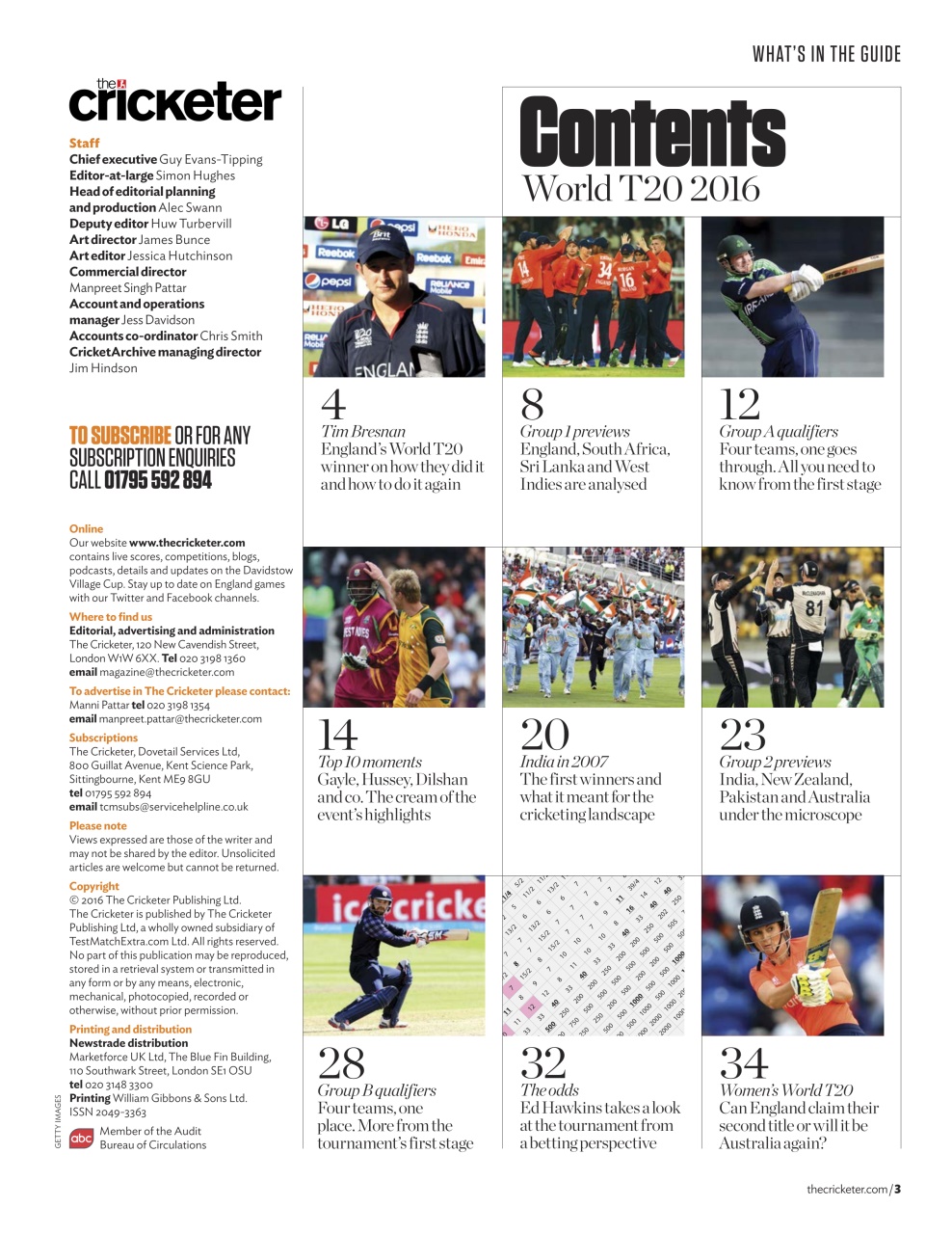 The Cricketer Magazine Preview Pages