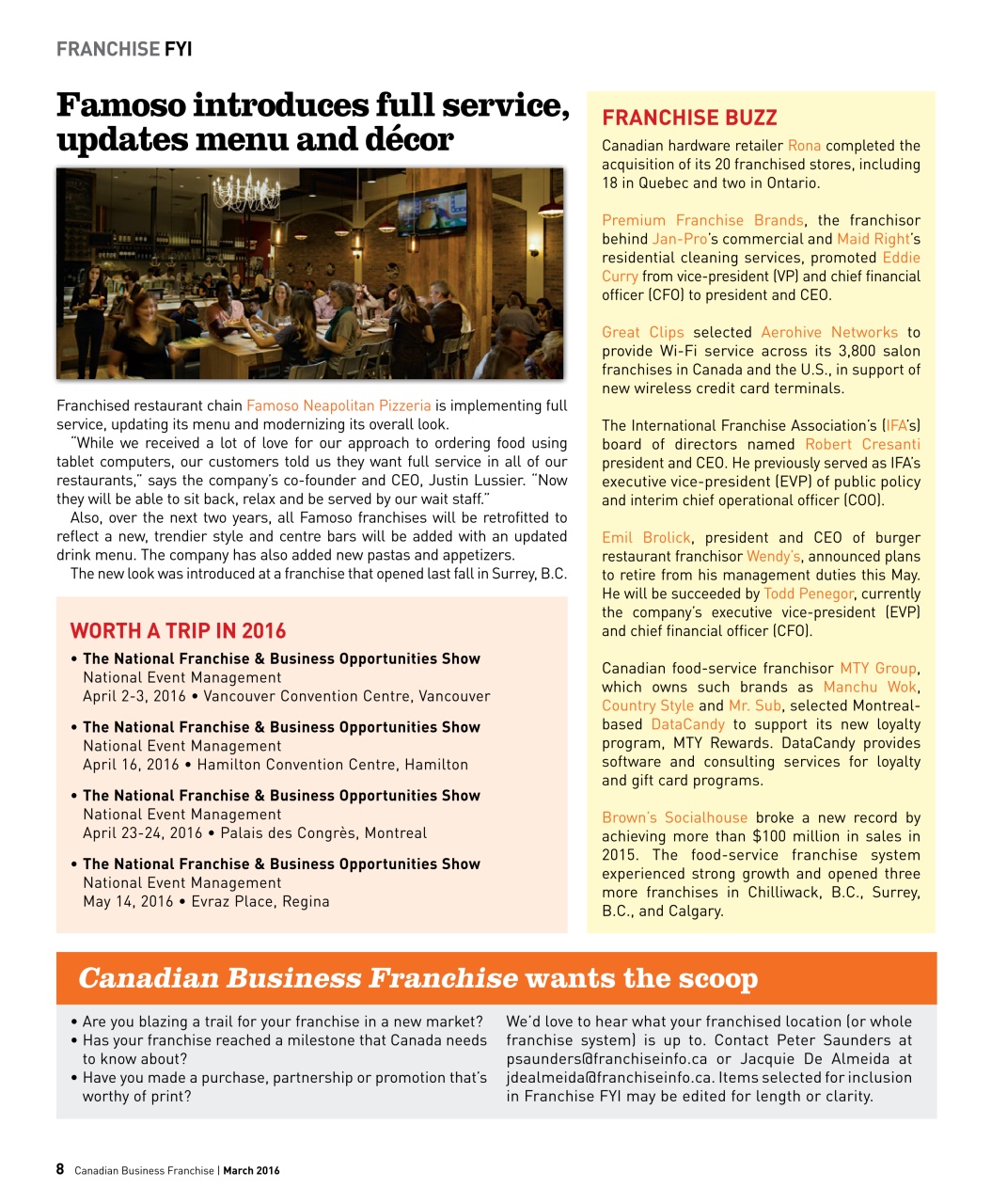 Canadian Business Franchise Preview Pages