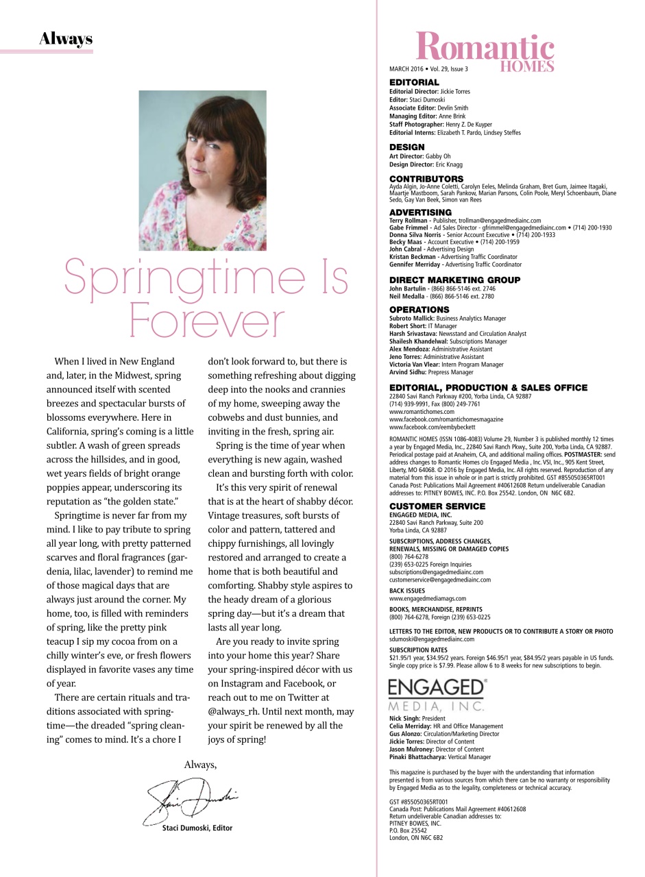 Romantic Homes Preview Pages