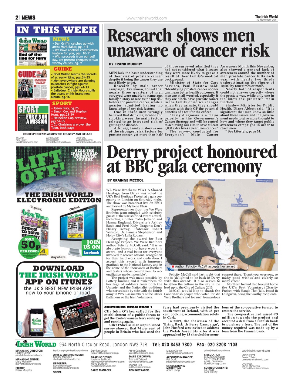 Irish World Preview Pages