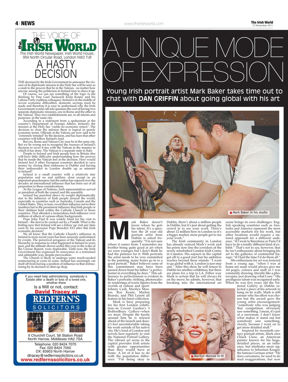 Irish World Preview Pages