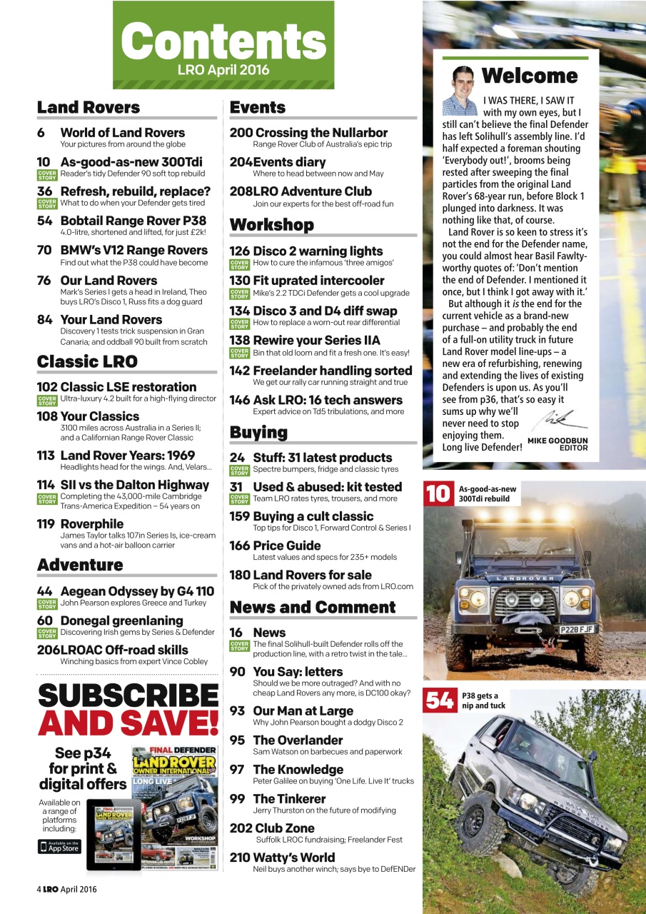 Land Rover Owner Preview Pages