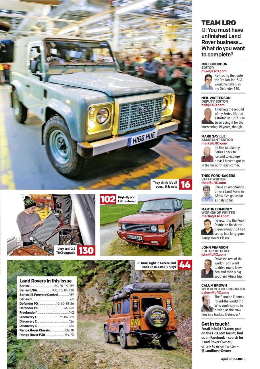 Land Rover Owner Preview Pages