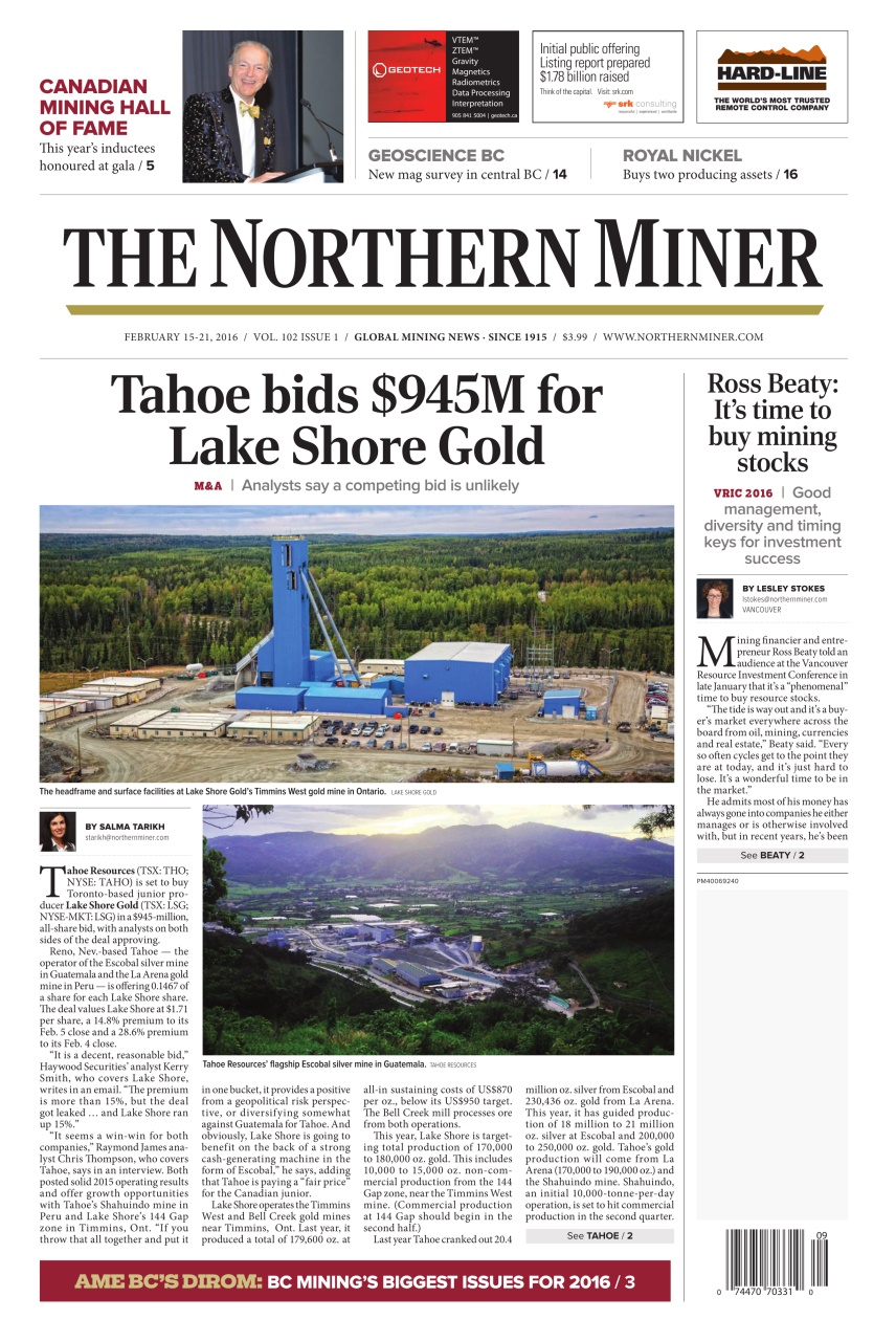The Northern Miner Preview Pages