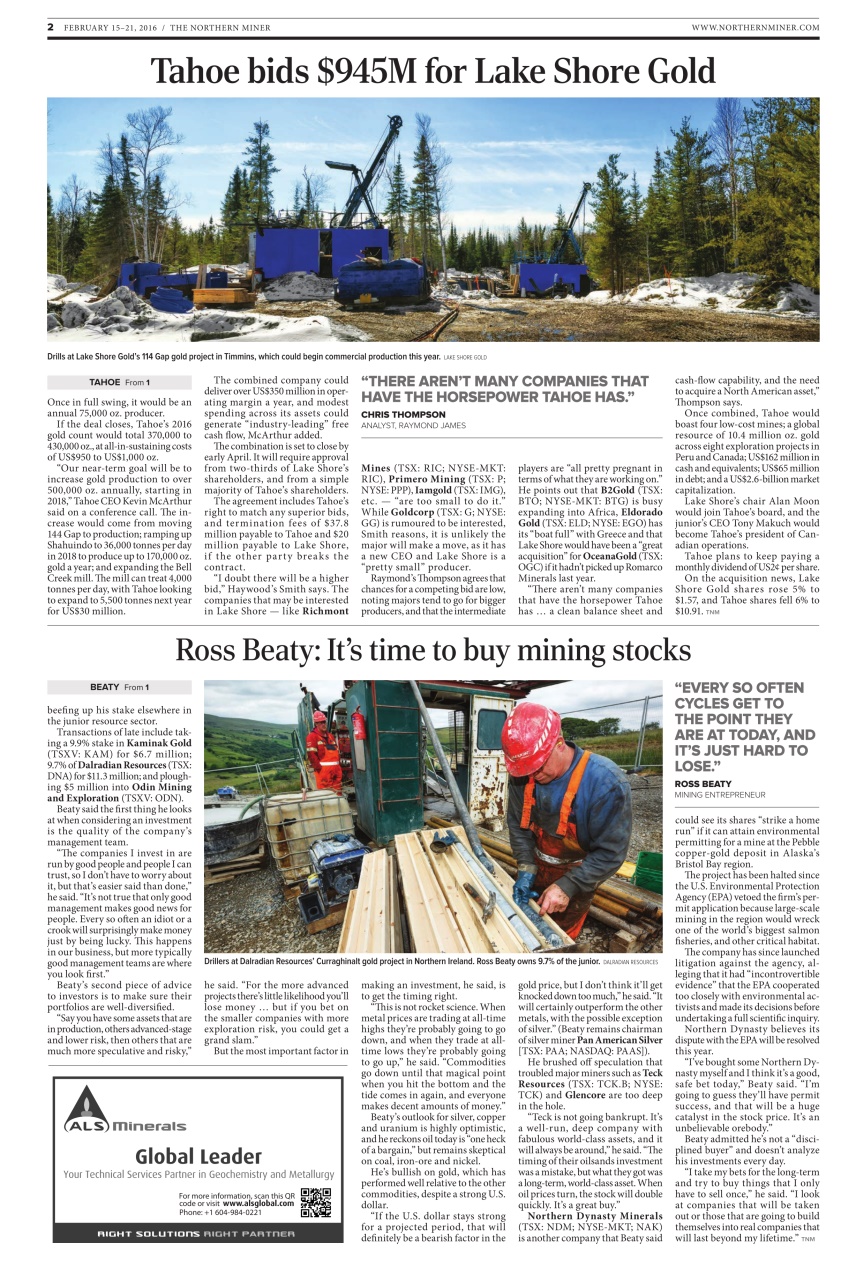 The Northern Miner Preview Pages