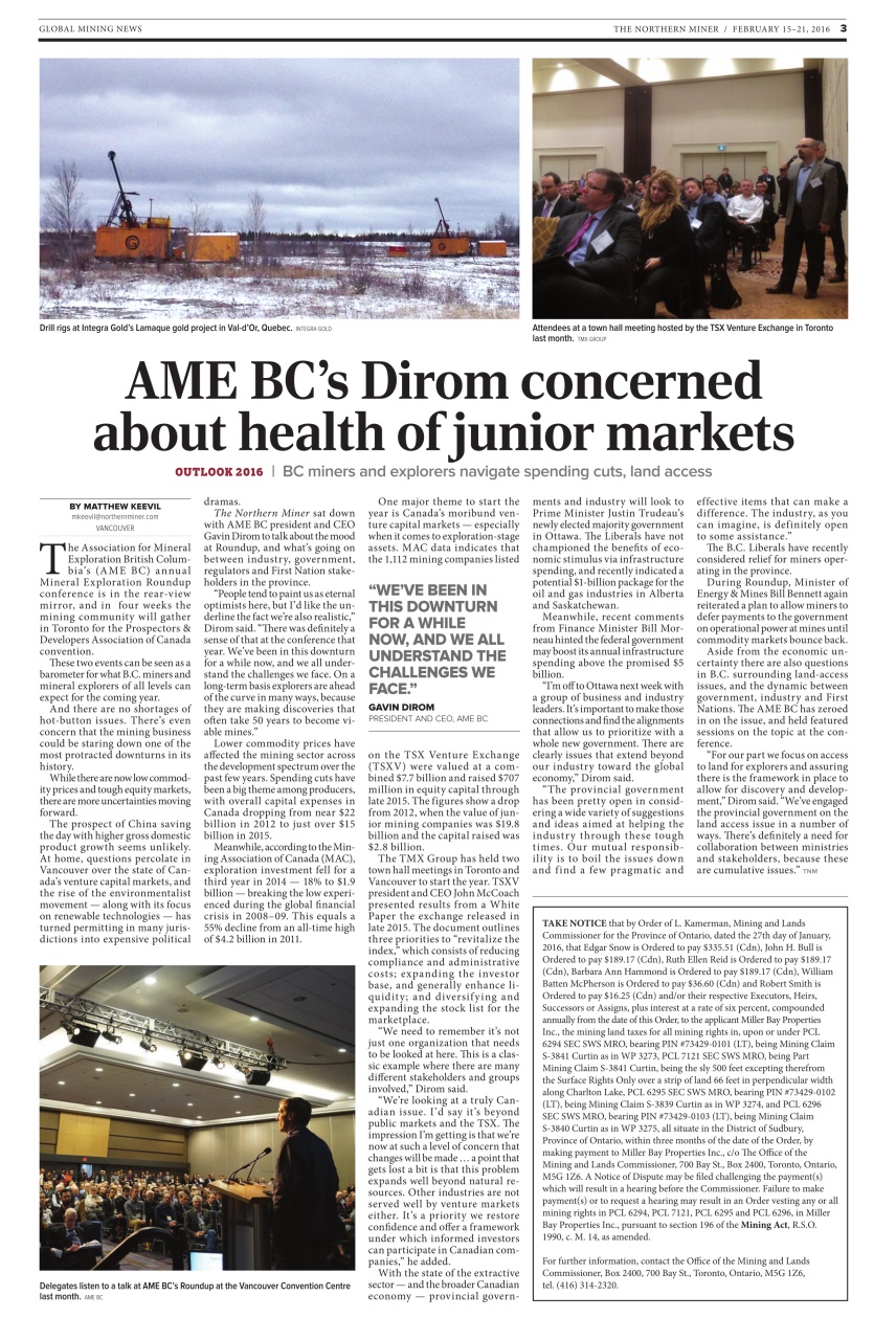 The Northern Miner Preview Pages