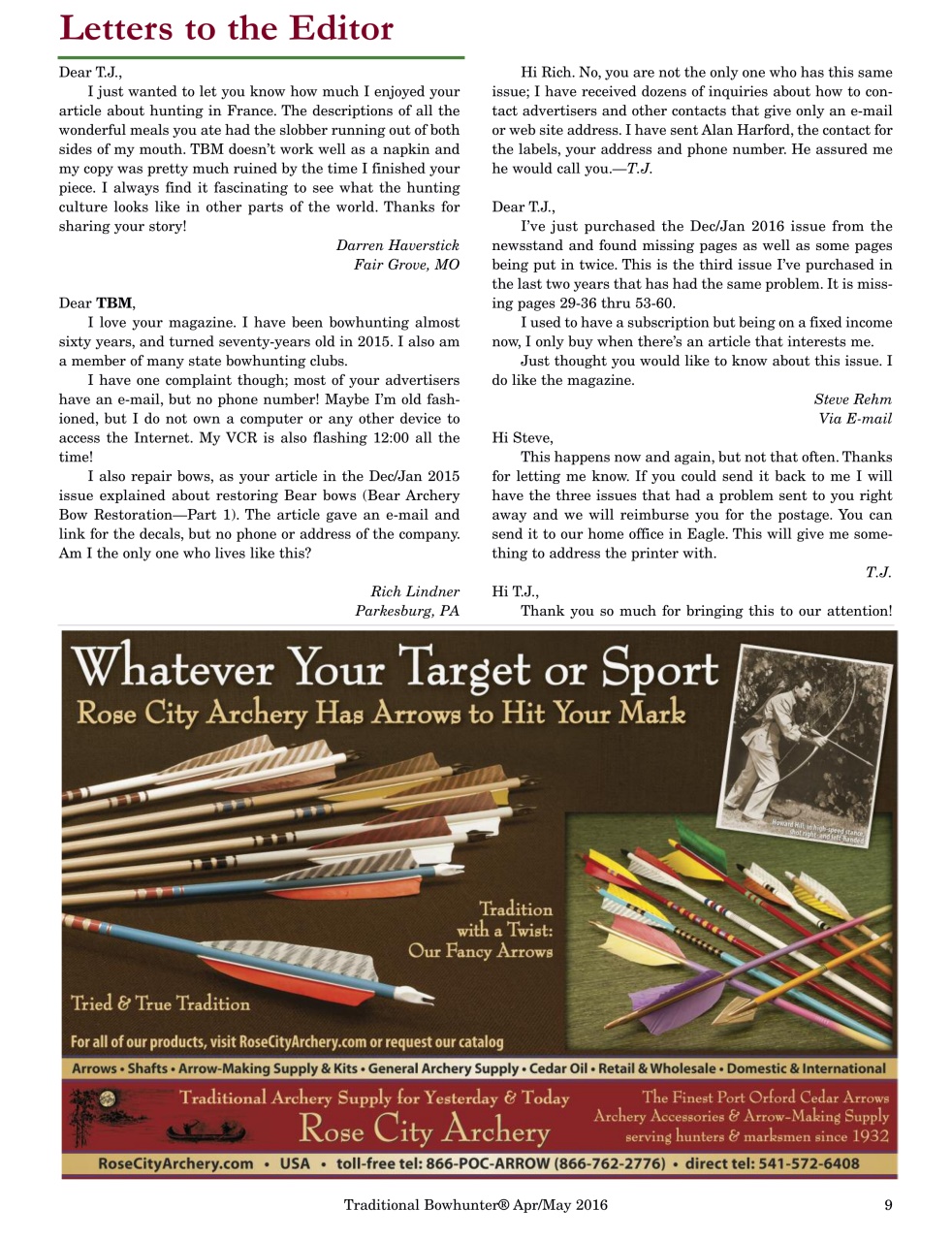 Traditional Bowhunter Magazine Preview Pages