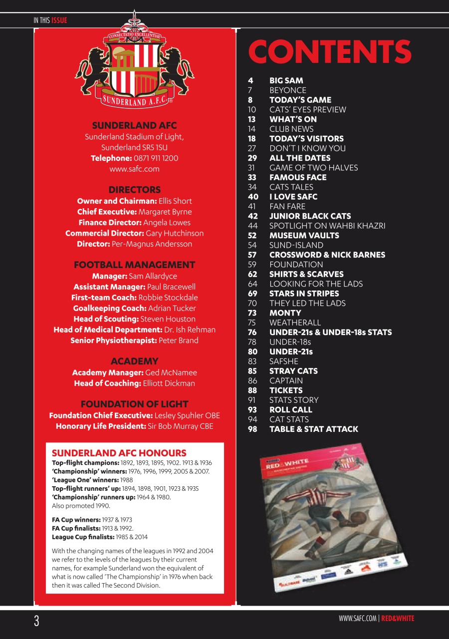 Sunderland FC Preview Pages