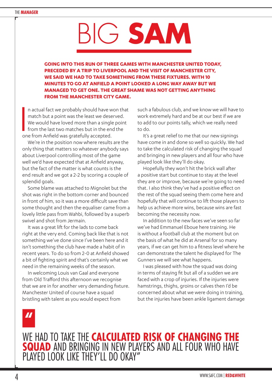 Sunderland FC Preview Pages