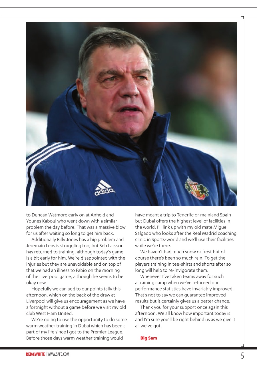 Sunderland FC Preview Pages