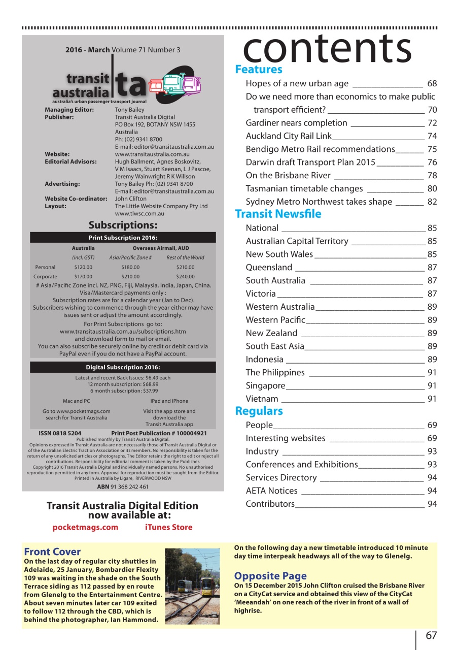 Transit Australia Preview Pages