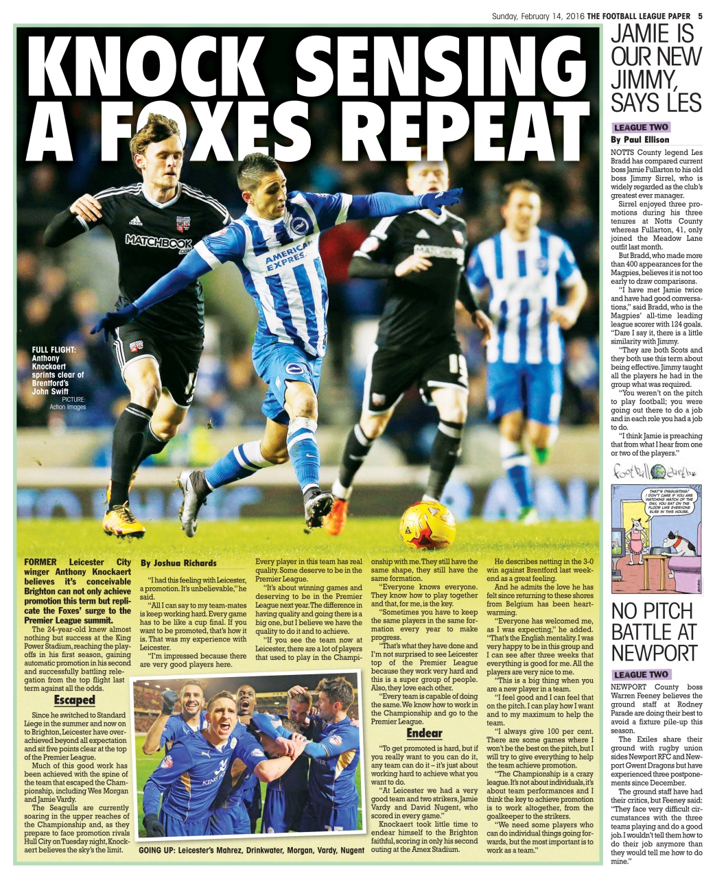 The Football League Paper Preview Pages