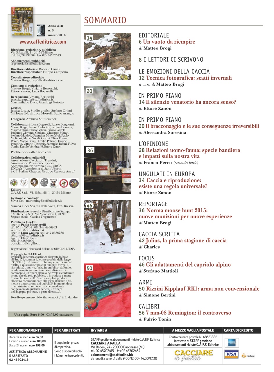 Caccia Magazine Preview Pages