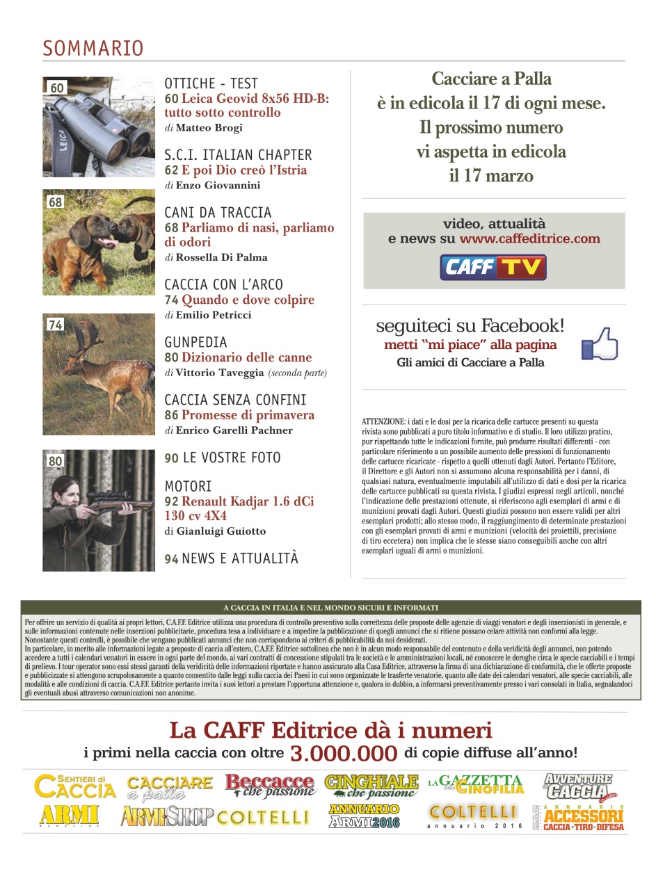 Caccia Magazine Preview Pages