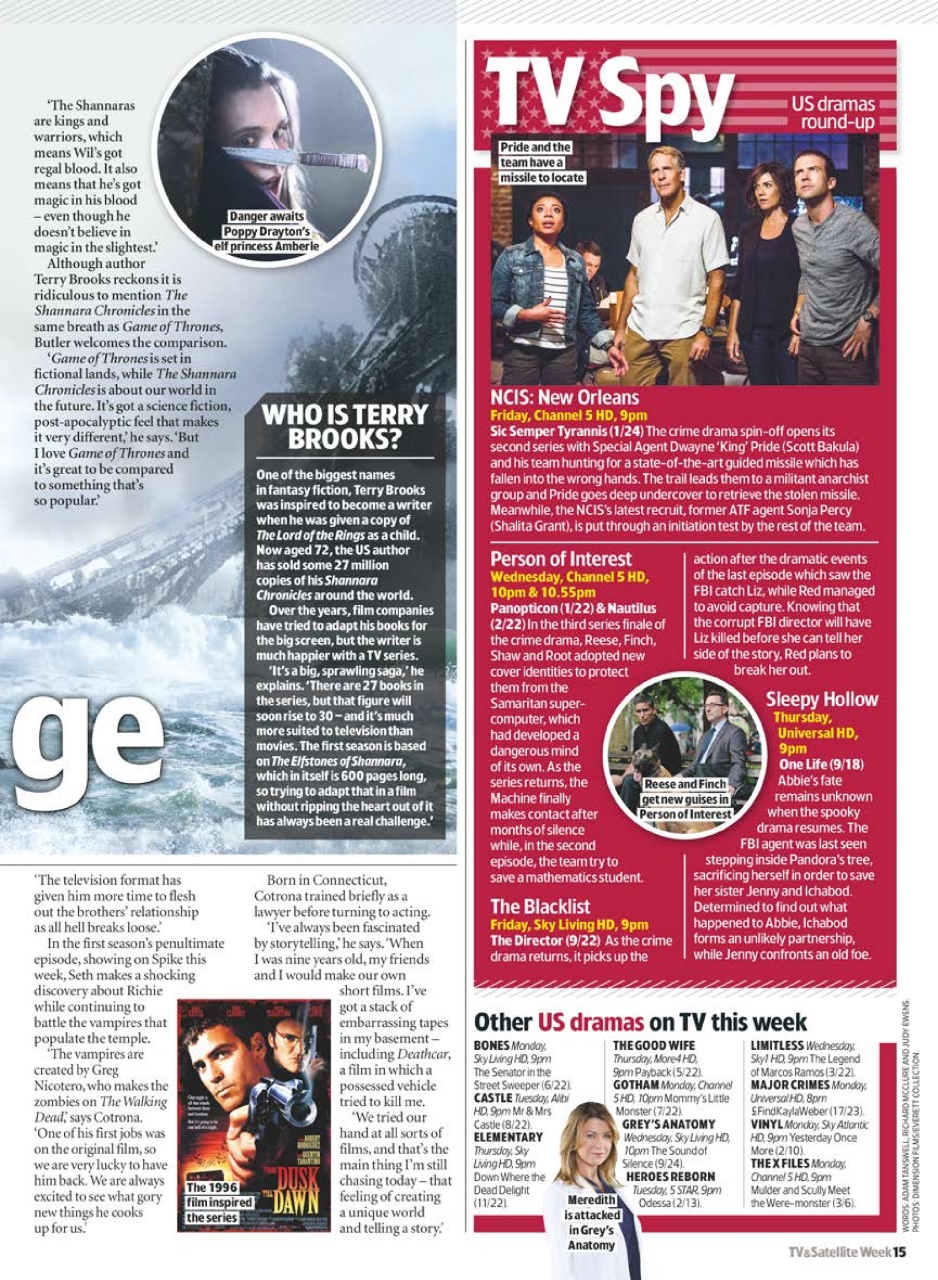 TV & Satellite Week Preview Pages