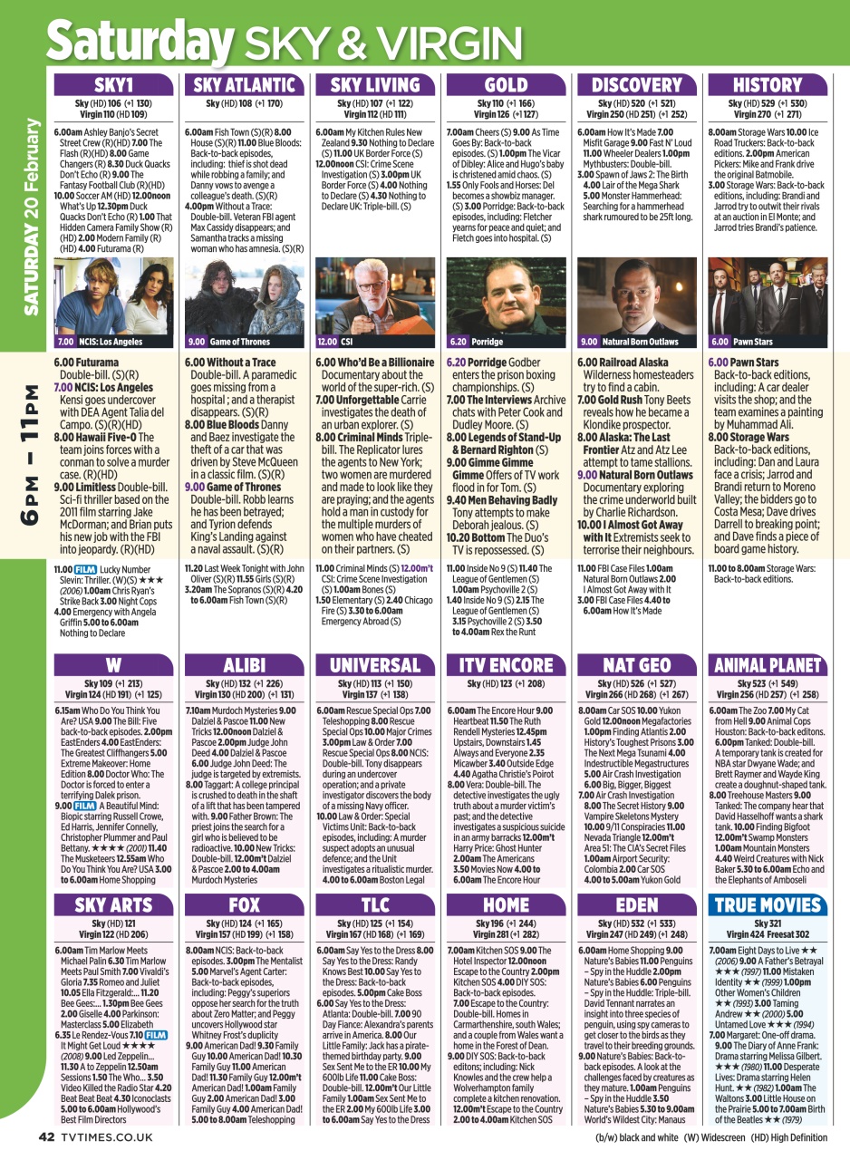 TV Times Preview Pages