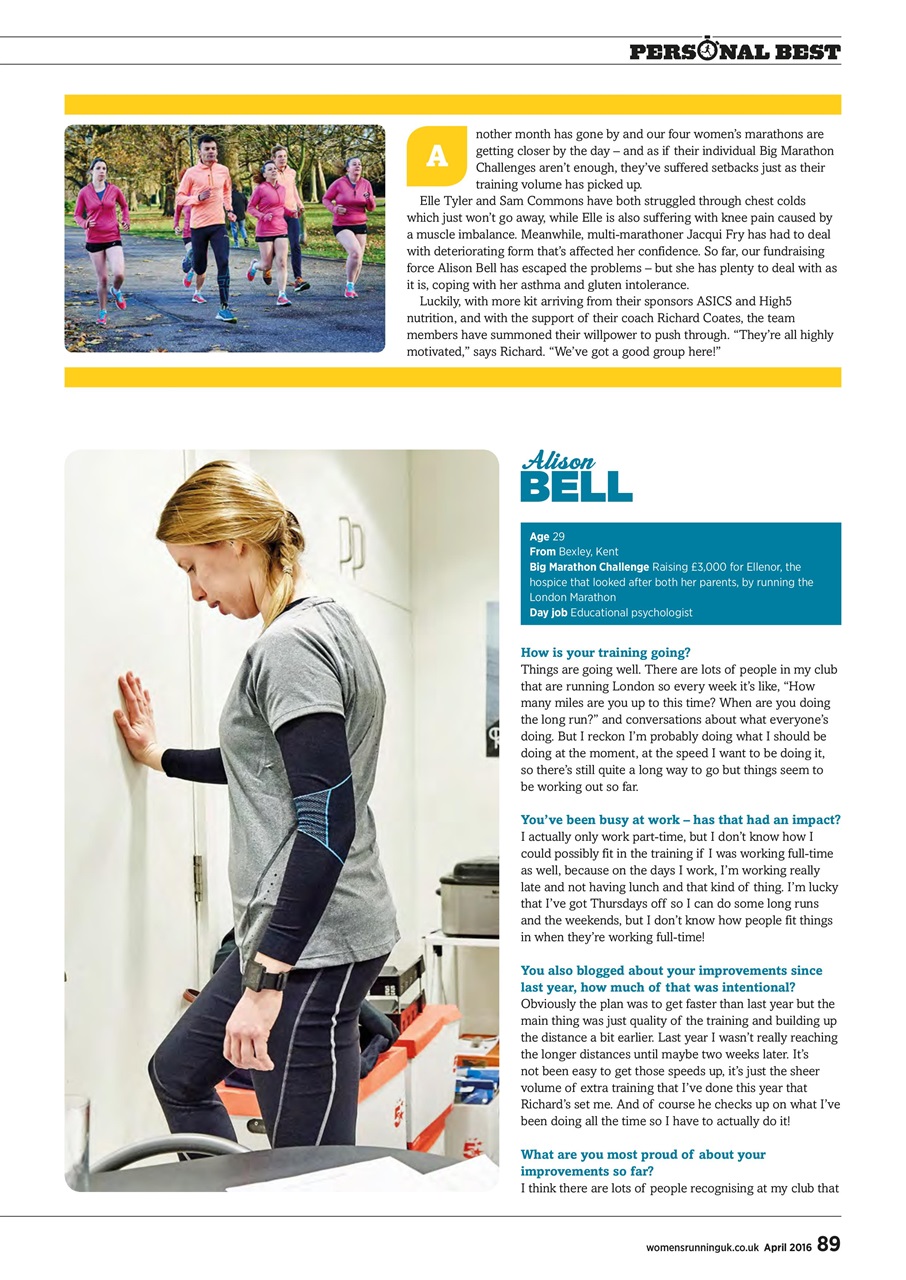 Women’s Running Preview Pages