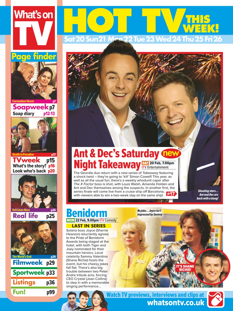 What's on TV Preview Pages