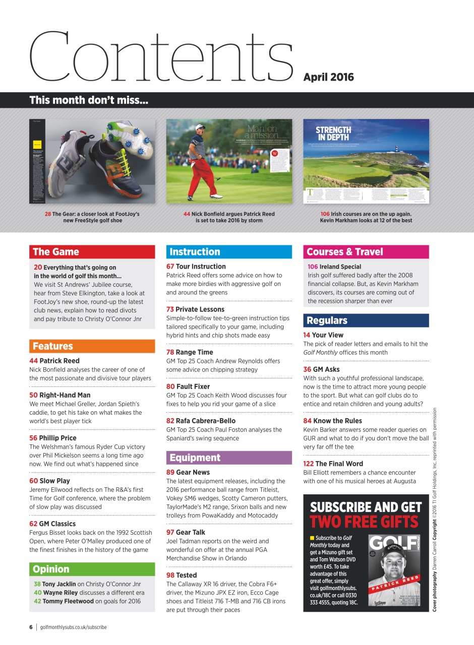 Golf Monthly Preview Pages