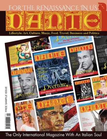 Dante 32 page FREE Sample Issue issue Dante 32 page FREE Sample Issue